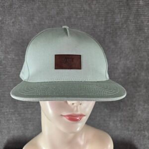 Vans Unisex OS Sage Green Faux Leather Patch Snapback Hat